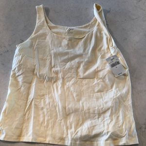 NWT J.Jill pale yellow tank, size L